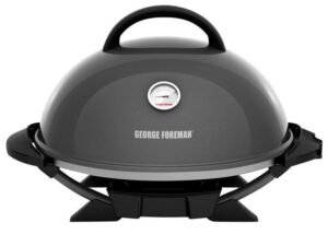 George Foreman 15+ Serving Indoor / Outdoor Electric Grill with Ceramic Plates, Gun Metal, GFO3320GM