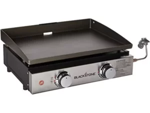 Blackstone 1666 Heavy Duty Flat Top Grill Station for Kitchen, Camp, Outdoor, Tailgating, Tabletop, Countertop Stainless Steel Griddle with Knobs & Ignition, 22 Inch, Black, Propane