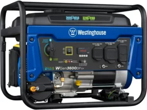 Westinghouse 4650 Peak Watt Dual Fuel Portable Generator with RV Outlet and CO Sensor