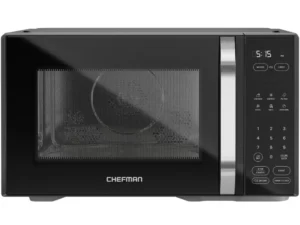 Chefman Microcrisp 1.1 cu. ft. Countertop Microwave Oven + Crisper, 1800 Watts, Black