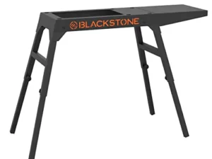 Blackstone Universal Griddle Stand with Adjustable Leg and Side Shelf - Made to fit 17" or 22" Propane Table Top Griddle - Perfect Take Along Grill Accessories for Outdoor Cooking and Camping (Black)
