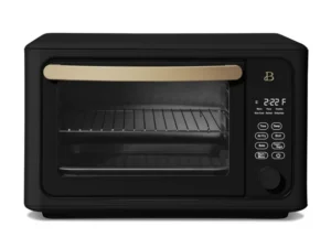Beautiful 6 Slice Touchscreen Air Fryer Toaster Oven, Black Sesame by Drew Barrymore