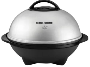 George Foreman 15-Serving Indoor/Outdoor Electric Grill, Silver, GGR50B