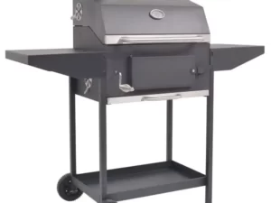 Festnight BBQ Charcoal Smoker with Bottom Shelf Black