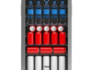 Arctic King 115-Can Beverage Fridge & Cooler, Stainless Steel Look, ARV115B1AST