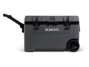 Igloo Overland 72 Quart Ice Chest Cooler with Wheels, Gray