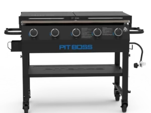 Pit Boss Deluxe 5-Burner Propane Griddle with Folding Side Shelves