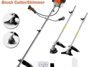 42.7CC 2-Cycle Gas Powered Weed Eater, 2 in 1 Multi-Functional String Trimmer Hedge Trimmer, Grass Trimmer, Brush Cutter and Gas String Trimmer for Grass Garden Yard, Orange/Black