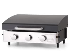 MF Studio 22-Inch Tabletop Griddle Portable Propane Gas Griddle with 3 Burners - Black