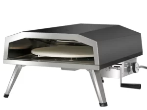 Propane Pizza Oven 16in. Outdoor Gas Pizza Oven in Black, w/Rotating Pizza Stone