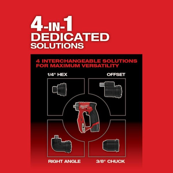 Milwaukee 2505-22 M12 FUEL 12V Brushless Installation 4-in-1 Drill/Driver Kit - Image 5