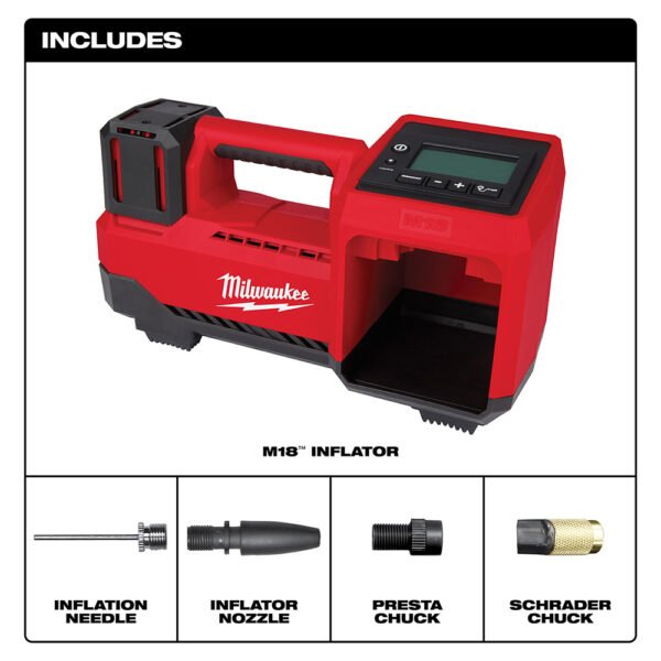 Milwaukee 2848-20 M18 18V Cordless Li-Ion Inflator - Bare Tool - Image 2